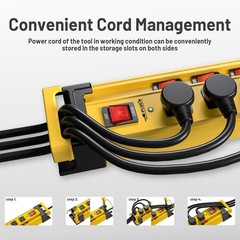 Power Strip 10 Outlet,3300J Surge Protector with Individual Switches,9FT Cord…