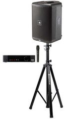 JBL EON ONE COMPACT Rechargeable 8″ Personal PA Speaker+AKG Wireless Mic+Stand