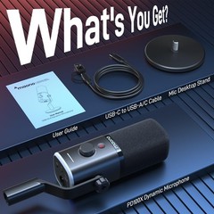 MAONO USB/XLR Dynamic Microphone for Streaming & Podcasting 48kHz/24bit