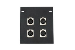 2 Elite Core Recessed Audio Stage Floor Box w/4 -XLR Female Mic Connectors