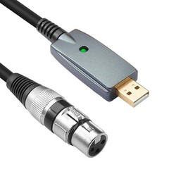 Durable 6ft USB Microphone Link Cable: XLR Female to USB for Easy Setup