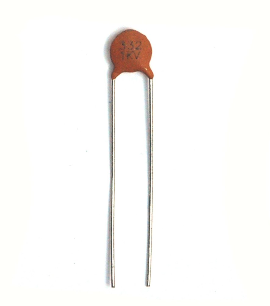 100pc Disc Ceramic Capacitor 332 3300pF 1KV 1000V +80% -20% Z5V RoHS Taiwan