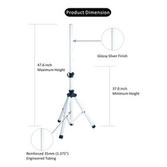 Sound Town 2-Pack Universal Tripod Speaker Stands with Adjustable Height, 35mm