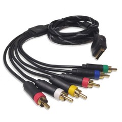 Bealuffe Component Audio Video Cable for PS2 / PS3, HD Multi 6 Feet, Black