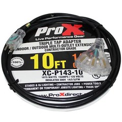 Pro X XC-P143-10 3-Socket Power Cord
