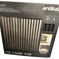 *New*Artika Sonolok Sound Absorbing Slatted Panel Kit Walnut Black – 15.5 sq.ft.