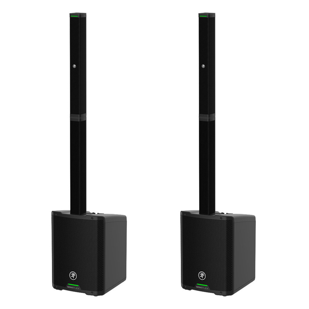 2x Mackie SRM Flex Powered Column Array Speaker/Active Sub Subwoofer (Pair)