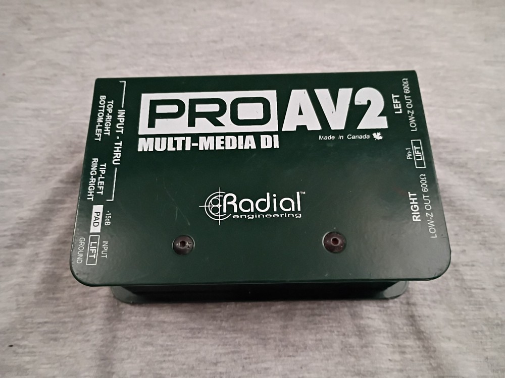 Radial ProAV2 Pro AV2 Multimedia Stereo DI Direct Box PROAUDIOSTAR