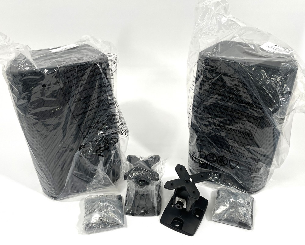 New Open Box Pair QSC AD-S4T-BK 4″ Two-Way Surface Mount Loudspeaker – Black