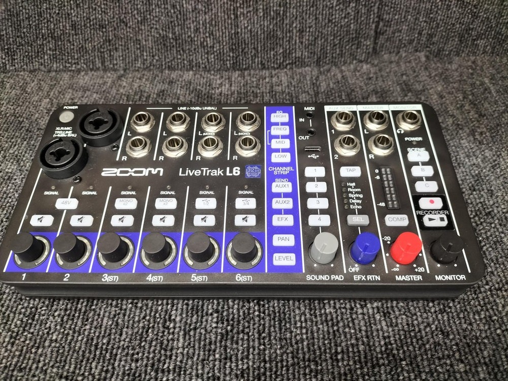 ZOOM LiveTrak L6 Digital Mixer Recorder 6-Channel USB Audio Interface w/Box