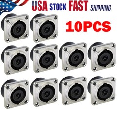10pc For Speakon For Neutrik NL8MPR Loudspeaker/Amplifier Pole Panel Connector