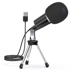 Podcast Equipment Bundle | USB Condenser Microphone Mini-Tripod & Windscreen …