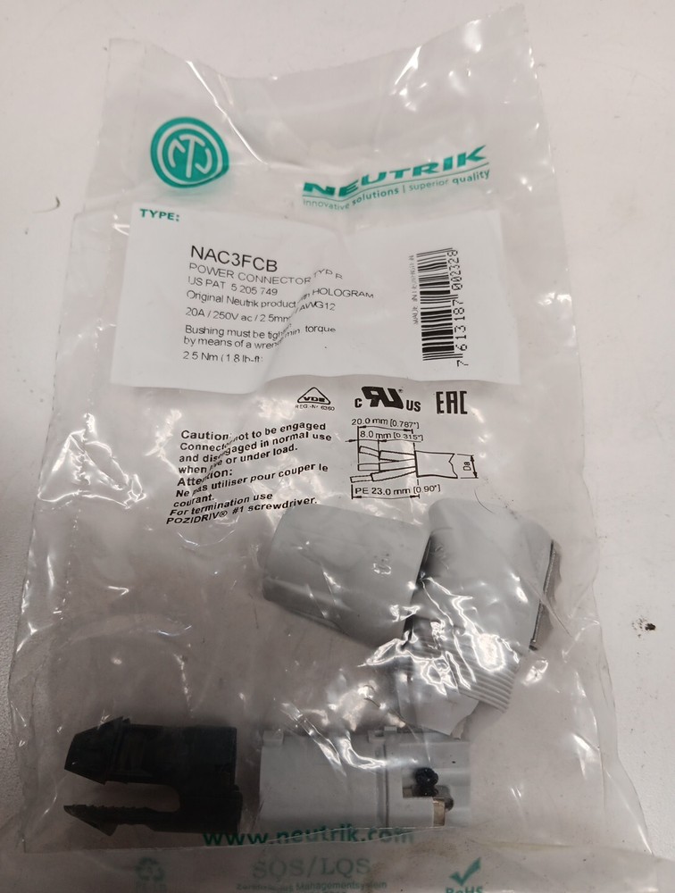 Neutrik NAC3FCB Typ R Powercon 20 Amp Connector