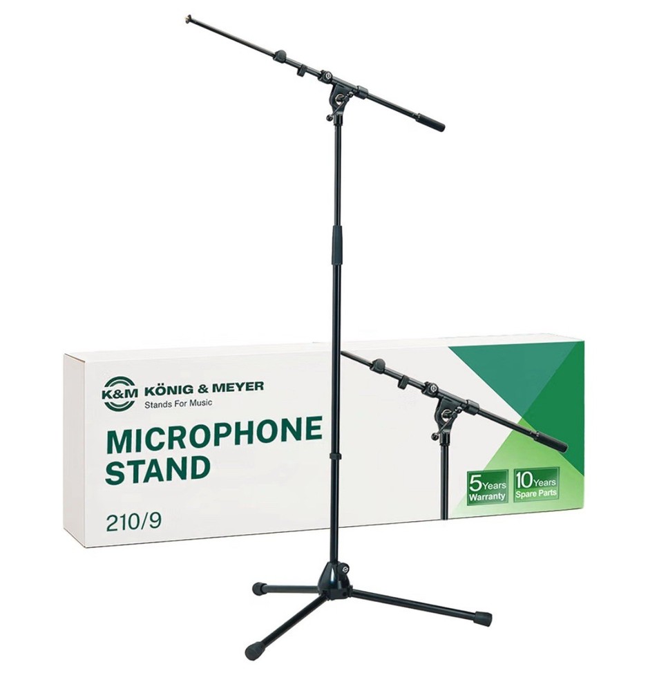 Konig & Meyer 210/9 Tripod Microphone Stand w/ Telescoping Boom 35in-63in