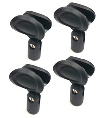 (4) Pack Big Plastic mic clips holder for microphone stand (NEW)