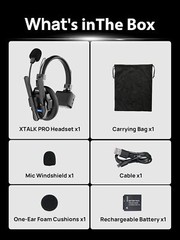 SYNCO XTALK XPRO Wireless Intercom Headset 2.4GHz Full Duplex Noise Reduction