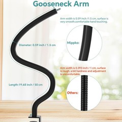 Microphone Stand,50 cm Long Flexible Gooseneck Arm Desktop Clamp Mount,Univer…
