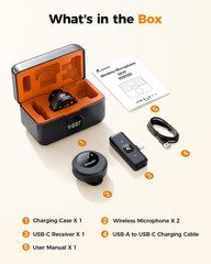 Mini micrófono inalambrico con IA clip magnético y estuche para Phone Android