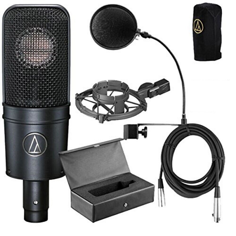 Audio Technica AT4040 Shockmount+Case Bundle+Pop Filter+XLR Cable FREE SHIPPING