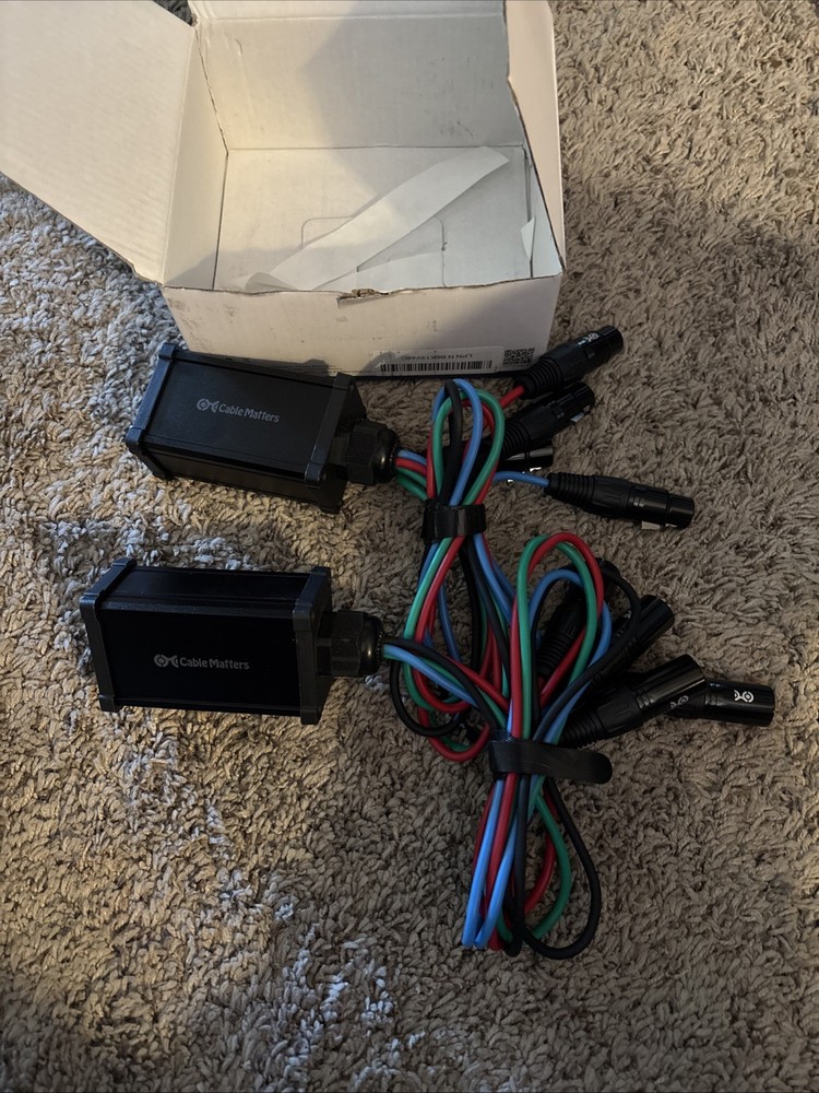 Cable Matters XLR Over Ethernet Snake 2 Ft Breakout Cables New Open Box