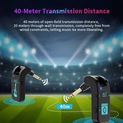 Quick Acting Adaptable Easy to Use Wireless Guitar Transmitter & Receiver System