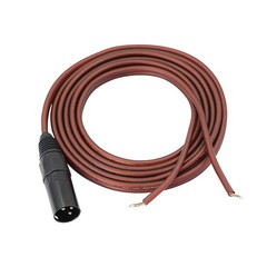 XLR Speaker Wire, Speaker Bare Cable to XLR Plug, Gold Plated XLR 3 Pin8215