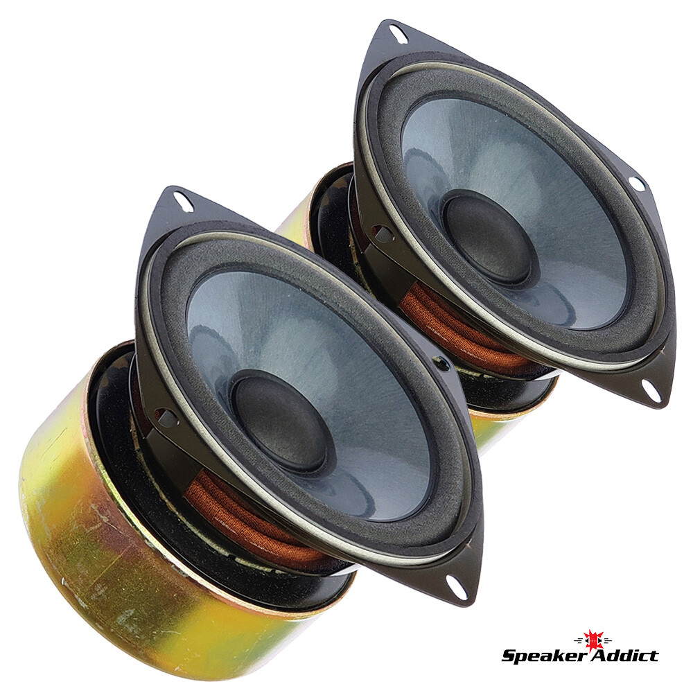 PAIR – Diatone 4 inch full range speakers – 60-18khz – 50 watts – 89dB – NOS