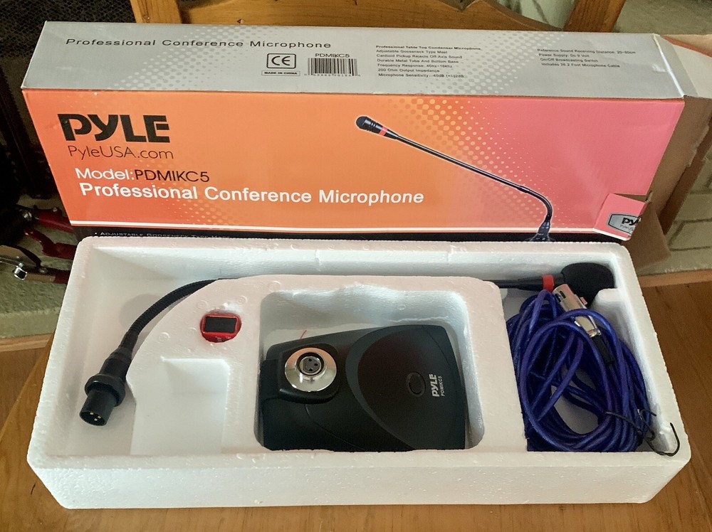 Pyle PDMIKC5 Professional Condenser Conference Gooseneck Microphone New Open Box