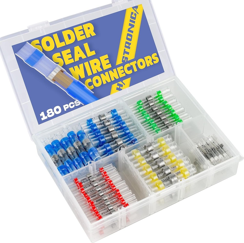 180PCS Solder Seal Wire Connectors-haisstronica Blue,Green,Red,Yellow,White