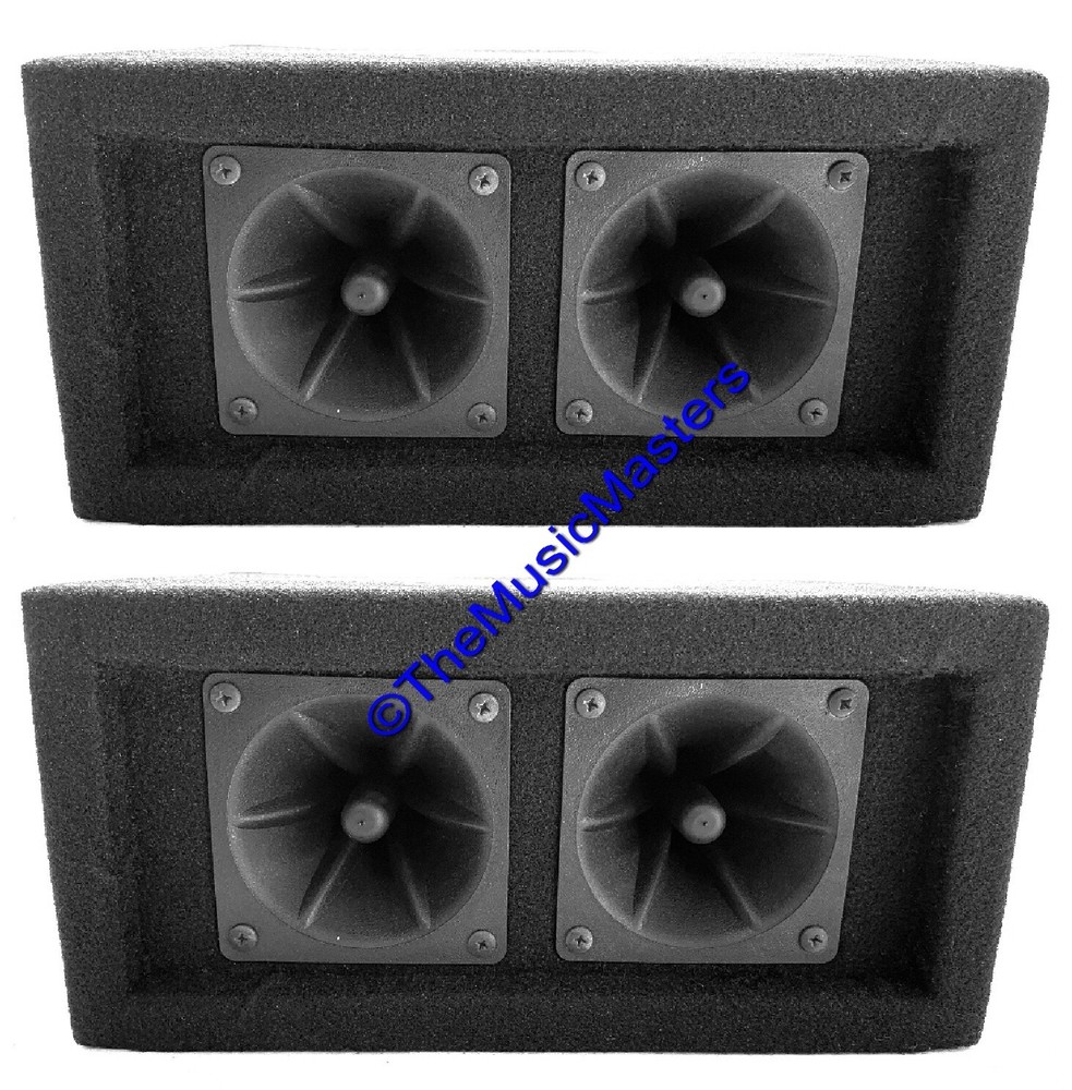 Pair 2-Way 100W Super Horn Tweeter Speaker Boxes Pro Studio DJ PA Car Home Audio