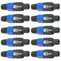 10x 4 Pole SpeakON Male Connector Head Line Plug Audio Speaker Cable Amp Adapter