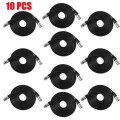 10 Pack 10FT Premium XLR 3Pin Male Female Mic Microphone Mixer Audio Cord Cable