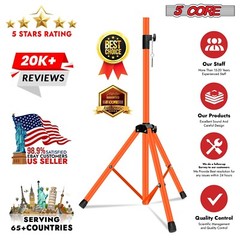 5Core Speaker Stand Tripod Tall Adjustable 72 Inch DJ Studio Monitor Stands