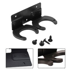 Minimalist Black Wall Mount for For wireless Mic Stand Blend with Any Decor