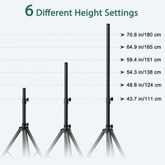 Height Adjustable Speaker Stands Pair
