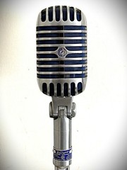 Vintage 1950’s Shure 55S Dynamic Microphone, original, working, w/stand & cable