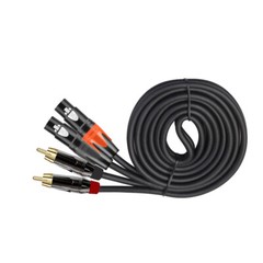 2-XLR Female to 2-RCA Male Stereo Interconnect Cable Audio Patch Cable