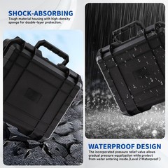 Moubruk Microphone Carrying Storage Hard Case+ Custom Foam（Pre-cut Mic Slot &…