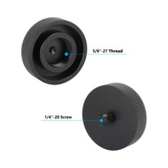 CAMVATE Mic Stand Holder Mount Screw 5/8″-27 Female to 1/4″-20 & 3/8″-16 Male