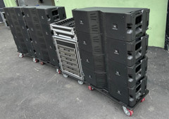 (12) JBL VTX-V20 LINE ARRAY W/ TRANSPORTCART AND CROWN AMPS (THS)