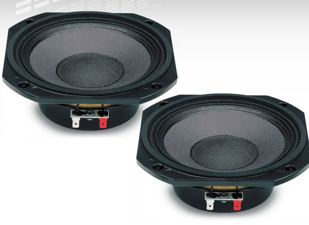 2x Eighteen Sound 6NM410B 6″ Neodymium Midrange Speaker 180Watt AES 8-Ohm (PAIR)