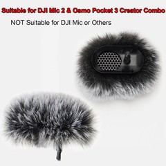 Microphone Windscreen for DJI Mic 2, Furry Wind Muff with DJI Mic 2, Fur Micr…