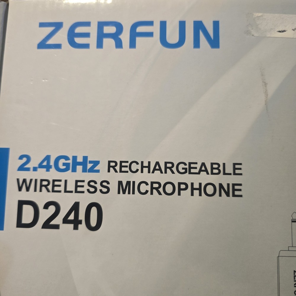 ZERFUN D240 GRAY RED 2.4GHz Rechargeable Handheld Wireless Microphone System