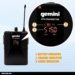 Gemini Pro Audio Wireless Reciever UHF Headset Microphone Livelier Gift