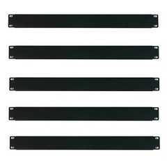 (5) 1 Space Rack Mountable Metal Filler Rack Case Panel