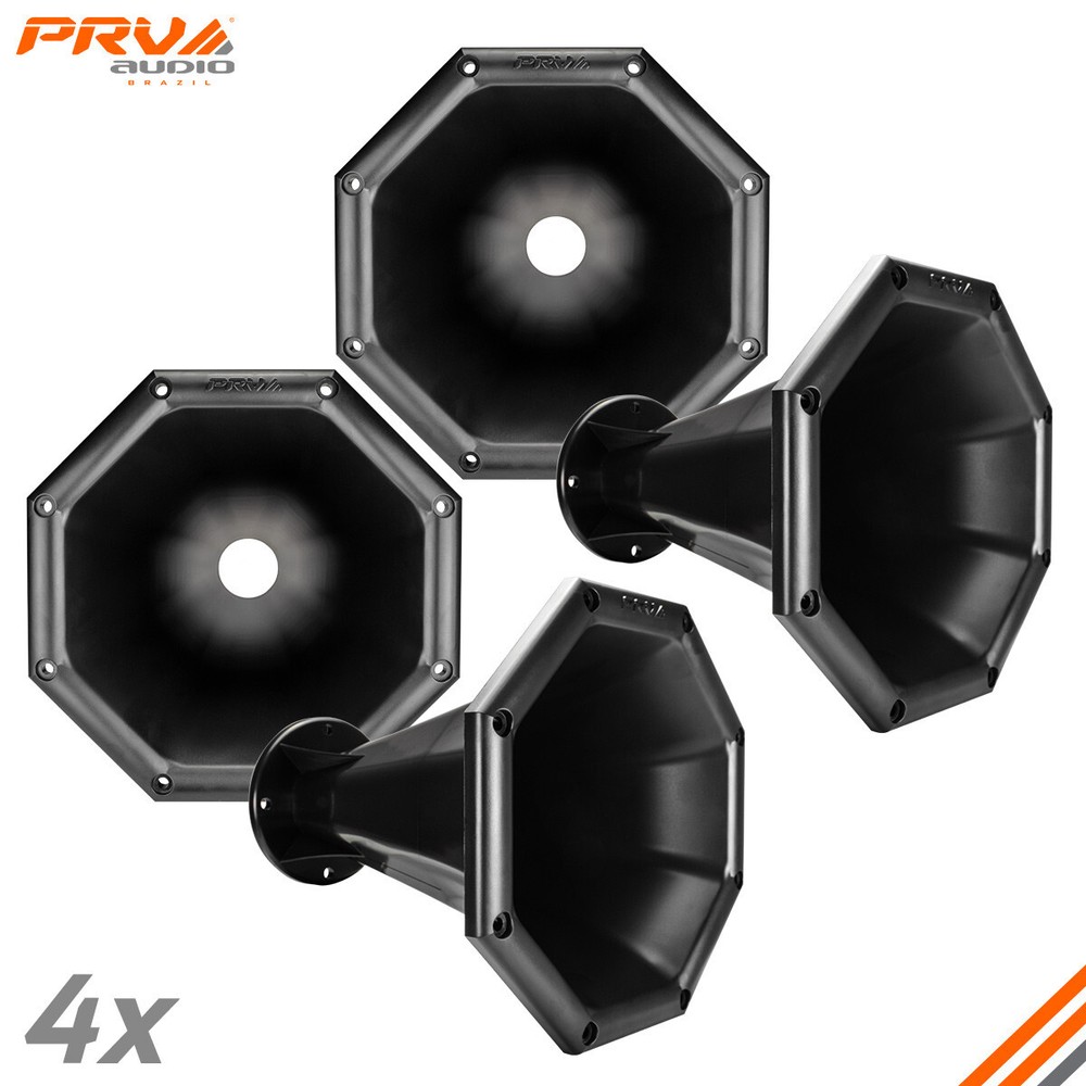 4x PRV Audio WGP22-50X BLACK 2″ Exit Waveguide 2 inch Driver 4 Bolt Horn