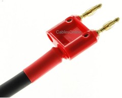 25ft Dual Banana Plug to 1/4″ Male Pro Audio 14awg Speaker Cable, A6-SB425