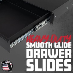 Gator Rackworks Shallow 2U Rack Mount Drawer Space – Shallow, Black