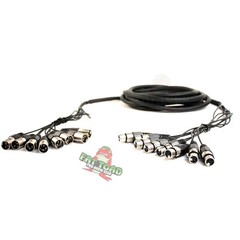 XLR Snake Cable Patch – FAT TOAD 8-Channel Pro Audio Mic Cord Mixer Sound Stage