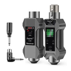 UHF Wireless XLR Transmitter & Receiver, Dynamic Microphone Adapter, 8 Hours …
